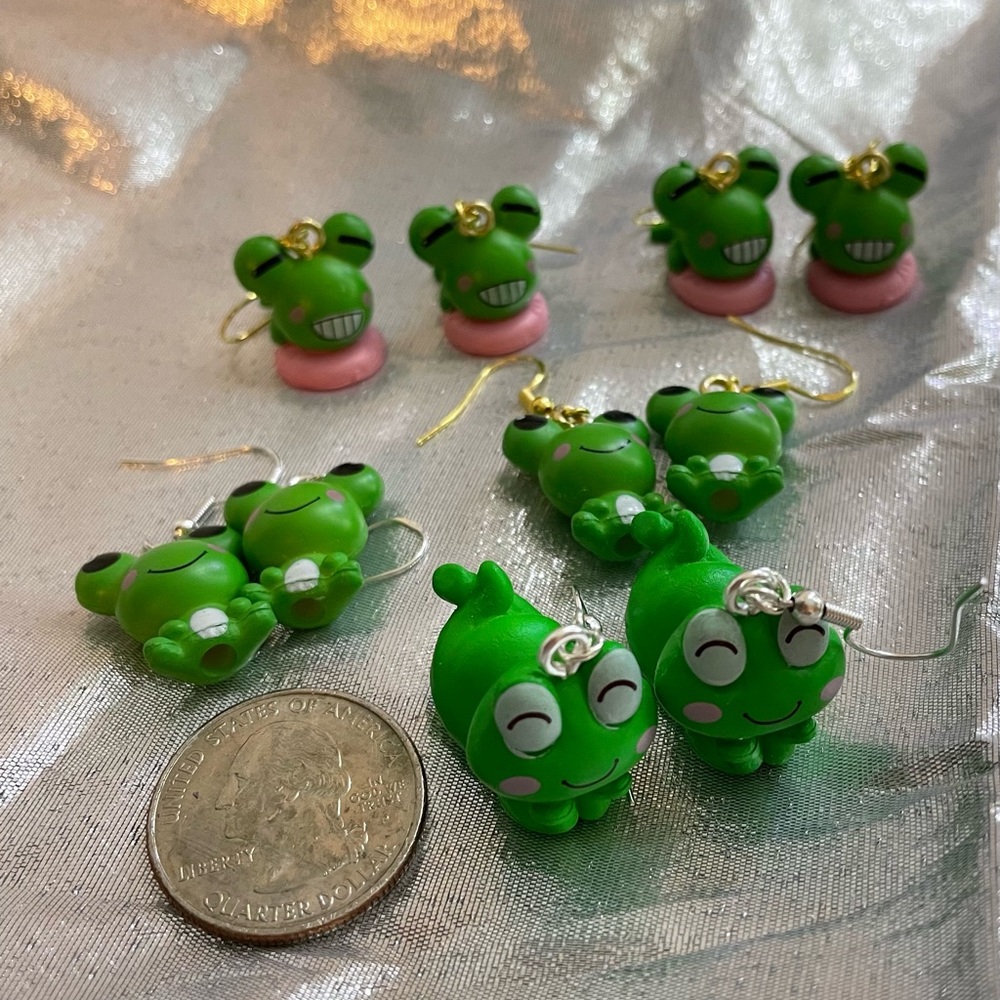 Frog earrings